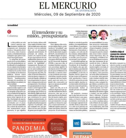 El intendente y su misión presupuestaria